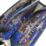 エルメス HERMES アザップロング Z刻印 ブルーフランス エプソン レディース 長財布