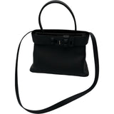 エルメス HERMES メドール27 K刻印 ブラック シルバー金具 トリヨン・スイフト レディース ショルダーバッグ
