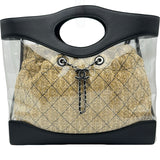 シャネル CHANEL CHANEL31 ショッピングバッグ 27番台 ブラック シルバー金具 ビニール/カーフ/ラフィア レディース トートバッグ