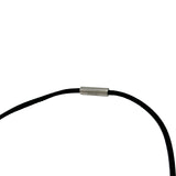 エルメス HERMES エクリプス ネックレス オレンジ/ブルーシルバー金具 レザー/メタル アクセサリー