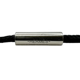 エルメス HERMES エクリプス ネックレス オレンジ/ブルーシルバー金具 レザー/メタル アクセサリー