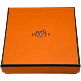 エルメス HERMES エクリプス ネックレス オレンジ/ブルーシルバー金具 レザー/メタル アクセサリー