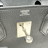 エルメス HERMES バーキン30 A刻印 ブラック シルバー金具 トリヨン レディース ハンドバッグ