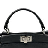 フェンディ FENDI セレリピーカブー ミニ 8BN244 グレー シルバー金具 レザー レディース ショルダーバッグ