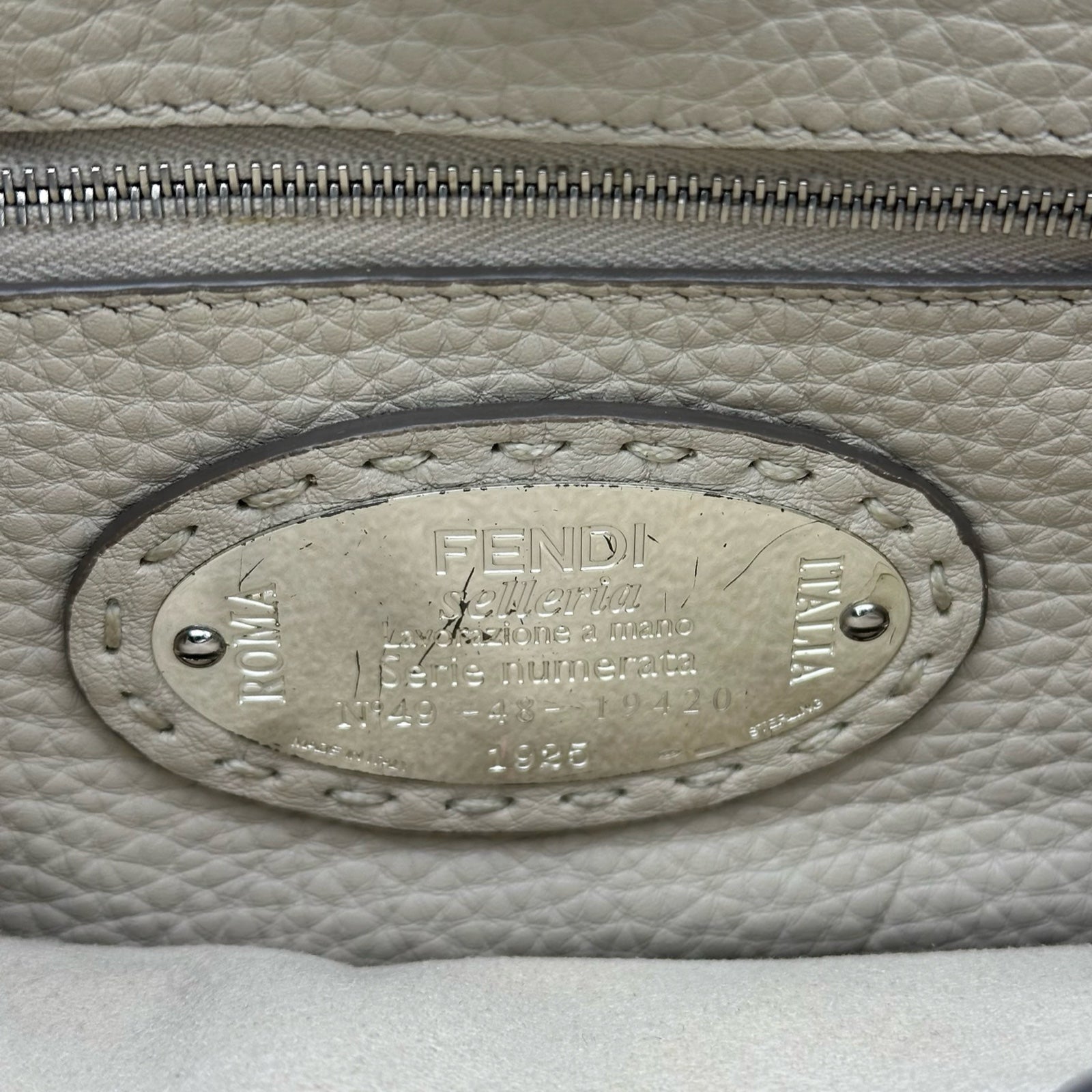 フェンディ FENDI セレリピーカブー ミニ 8BN244 グレー シルバー金具