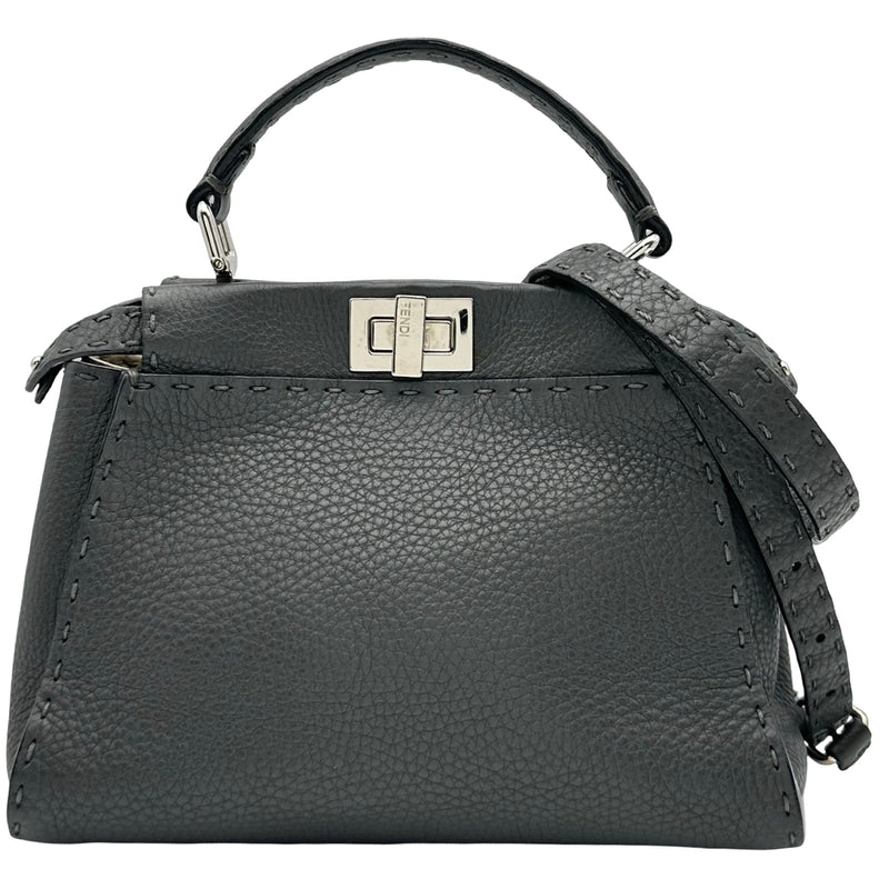 フード付きダークグレー ベスト 038 フェンディ FENDI セレリピーカブー ミニ 8BN244 グレー シルバー金具