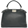 フェンディ FENDI セレリピーカブー ミニ 8BN244 グレー シルバー金具 レザー レディース ショルダーバッグ