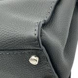 フェンディ FENDI セレリピーカブー ミニ 8BN244 グレー シルバー金具 レザー レディース ショルダーバッグ