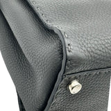 フェンディ FENDI セレリピーカブー ミニ 8BN244 グレー シルバー金具 レザー レディース ショルダーバッグ