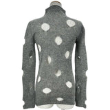 プラダ PRADA アイレットダメージ ウールニットセーター P26402 グレー ウール レディース セーター