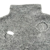 プラダ PRADA アイレットダメージ ウールニットセーター P26402 グレー ウール レディース セーター