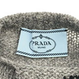 プラダ PRADA アイレットダメージ ウールニットセーター P26402 グレー ウール レディース セーター