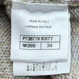 シャネル CHANEL ココマーク総柄スパンコールカシミヤニットベスト P73877 ベージュ カシミヤ レディース ベスト