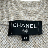 シャネル CHANEL ココマーク総柄スパンコールカシミヤニットベスト P73877 ベージュ カシミヤ レディース ベスト