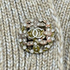 シャネル CHANEL ココマーク総柄スパンコールカシミヤニットベスト P73877 ベージュ カシミヤ レディース ベスト