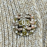 シャネル CHANEL ココマーク総柄スパンコールカシミヤニットベスト P73877 ベージュ カシミヤ レディース ベスト