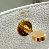 エルメス HERMES リンディミニ W刻印 ニューホワイト ゴールド金具 トリヨン レディース ショルダーバッグ
