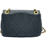 シャネル CHANEL ミニマトラッセチェーンショルダーバッグ ブラック ゴールド金具 キャビアスキン レディース ショルダーバッグ