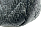 シャネル CHANEL ミニマトラッセチェーンショルダーバッグ ブラック ゴールド金具 キャビアスキン レディース ショルダーバッグ
