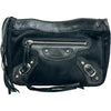 バレンシアガ BALENCIAGA クラシックザポーチ 110481 ブラック シルバー金具 レザー/ハラコ レディース ポーチ