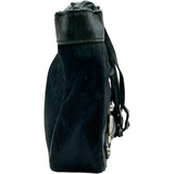 バレンシアガ BALENCIAGA クラシックザポーチ 110481 ブラック シルバー金具 レザー/ハラコ レディース ポーチ