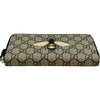 グッチ GUCCI GGスプリームビープリントラウンド長財布 451273 ベージュ/ブラック GGスプリームキャンバス レディース 長財布