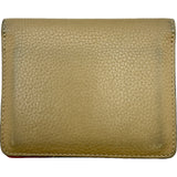 セリーヌ CELINE カードケース ベージュ/レッド シルバー金具 レザー レディース カードケース