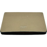 セリーヌ CELINE カードケース ベージュ/レッド シルバー金具 レザー レディース カードケース