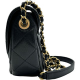 シャネル CHANEL マトラッセミニ メッセンジャーバッグ AS3867 ブラック ゴールド金具 キャビアスキン レディース ショルダーバッグ