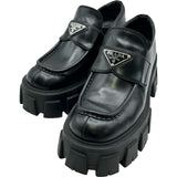 プラダ PRADA モノリス ブラッシュドレザーローファー 1D649M ブラック レザー レディース ローファー