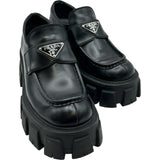 プラダ PRADA モノリス ブラッシュドレザーローファー 1D649M ブラック レザー レディース ローファー