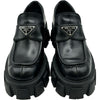 プラダ PRADA モノリス ブラッシュドレザーローファー 1D649M ブラック レザー レディース ローファー