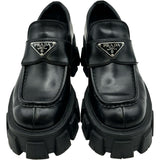 プラダ PRADA モノリス ブラッシュドレザーローファー 1D649M ブラック レザー レディース ローファー