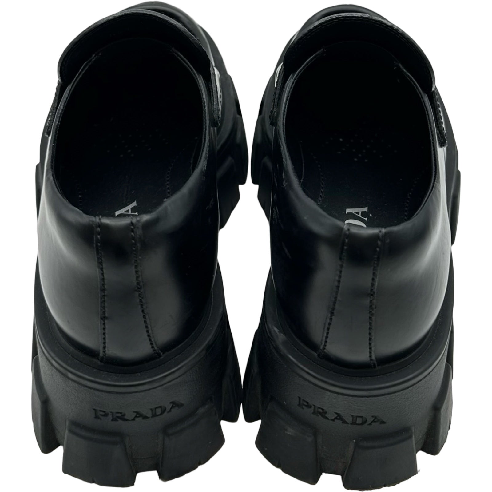 プラダ PRADA モノリス ブラッシュドレザーローファー 1D649M ブラック