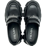 プラダ PRADA モノリス ブラッシュドレザーローファー 1D649M ブラック レザー レディース ローファー