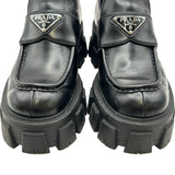 プラダ PRADA モノリス ブラッシュドレザーローファー 1D649M ブラック レザー レディース ローファー