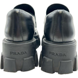 プラダ PRADA モノリス ブラッシュドレザーローファー 1D649M ブラック レザー レディース ローファー