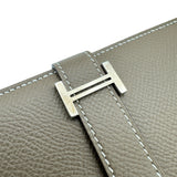 エルメス HERMES ベアンスフレ D刻印 エトゥープ シルバー金具 エプソン レディース 長財布