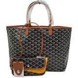 ゴヤール GOYARD サンルイPM ブラック/タン ゴヤールディンキャンバス ユニセックス トートバッグ