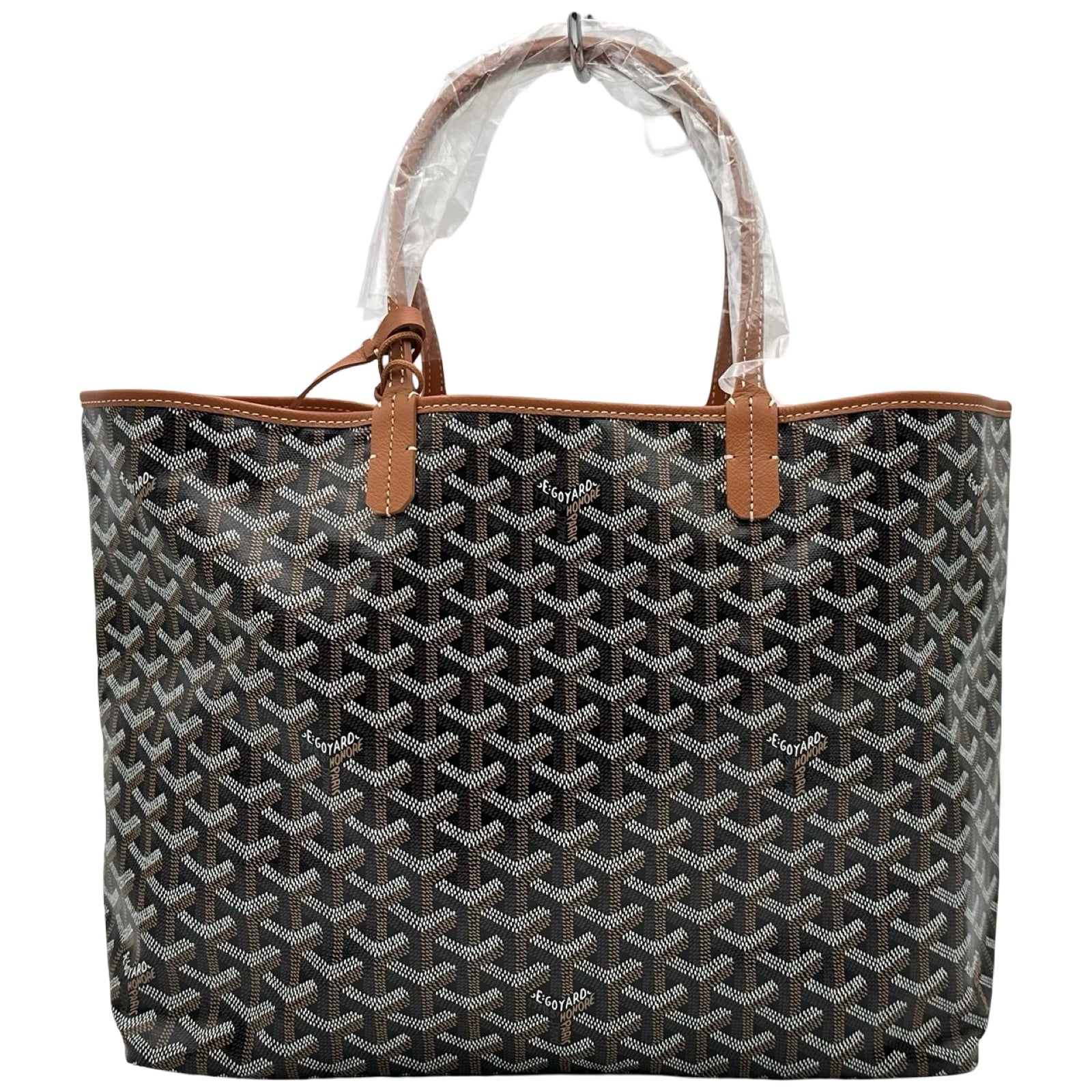 ゴヤール GOYARD サンルイPM ブラック/タン ゴヤールディンキャンバス