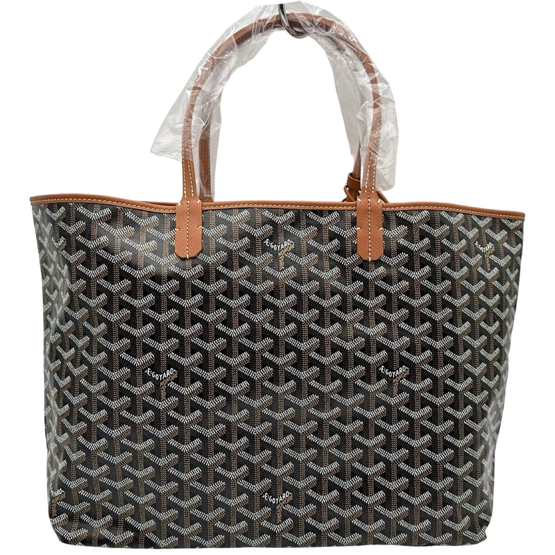 ゴヤール GOYARD サンルイPM ブラック/タン ゴヤールディンキャンバス