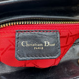 クリスチャン・ディオール Christian Dior レディディオール ミディアム ブラック ゴールド金具 ラム レディース ショルダーバッグ