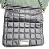 シャネル CHANEL 2.55チョコバーチェーンショルダー ブラウン/ブルー シルバー金具 レザー/デニム レディース ショルダーバッグ