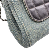 シャネル CHANEL 2.55チョコバーチェーンショルダー ブラウン/ブルー シルバー金具 レザー/デニム レディース ショルダーバッグ