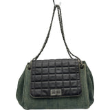 シャネル CHANEL 2.55チョコバーチェーンショルダー ブラウン/ブルー シルバー金具 レザー/デニム レディース ショルダーバッグ