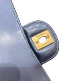 シャネル CHANEL マトラッセ25 A01112 メタリックブルー ゴールド金具 カーフスキン レディース チェーンショルダーバッグ