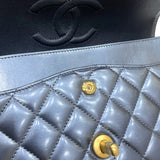 シャネル CHANEL マトラッセ25 A01112 メタリックブルー ゴールド金具 カーフスキン レディース チェーンショルダーバッグ