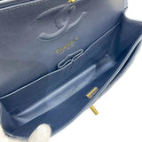 シャネル CHANEL マトラッセ25 A01112 メタリックブルー ゴールド金具 カーフスキン レディース チェーンショルダーバッグ