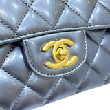 シャネル CHANEL マトラッセ25 A01112 メタリックブルー ゴールド金具 カーフスキン レディース チェーンショルダーバッグ