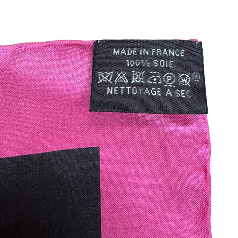 エルメス HERMES カレ140 FANTASIE BOTANIQUE ピンク×グリーン×グレー シルク100% レディース スカーフ